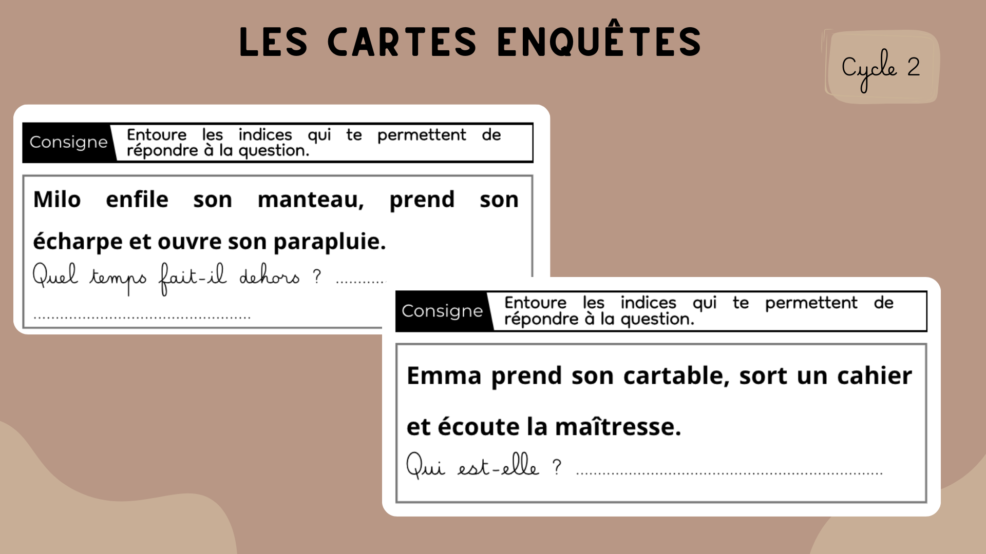 Cartes enquêtes