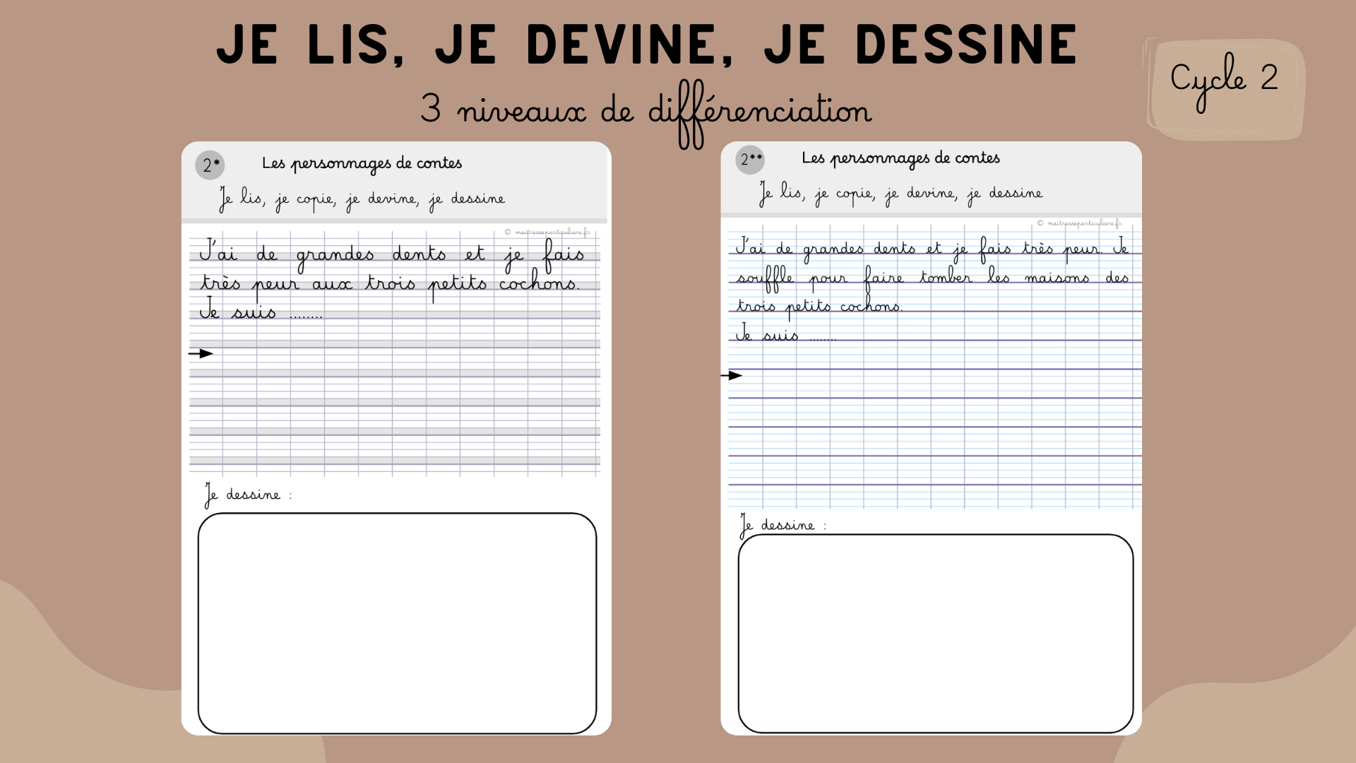 Je lis, je devine, je dessine