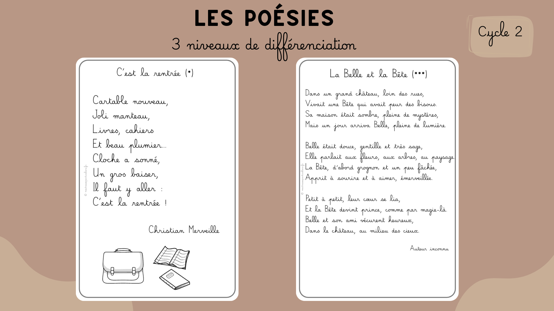 Les poésies