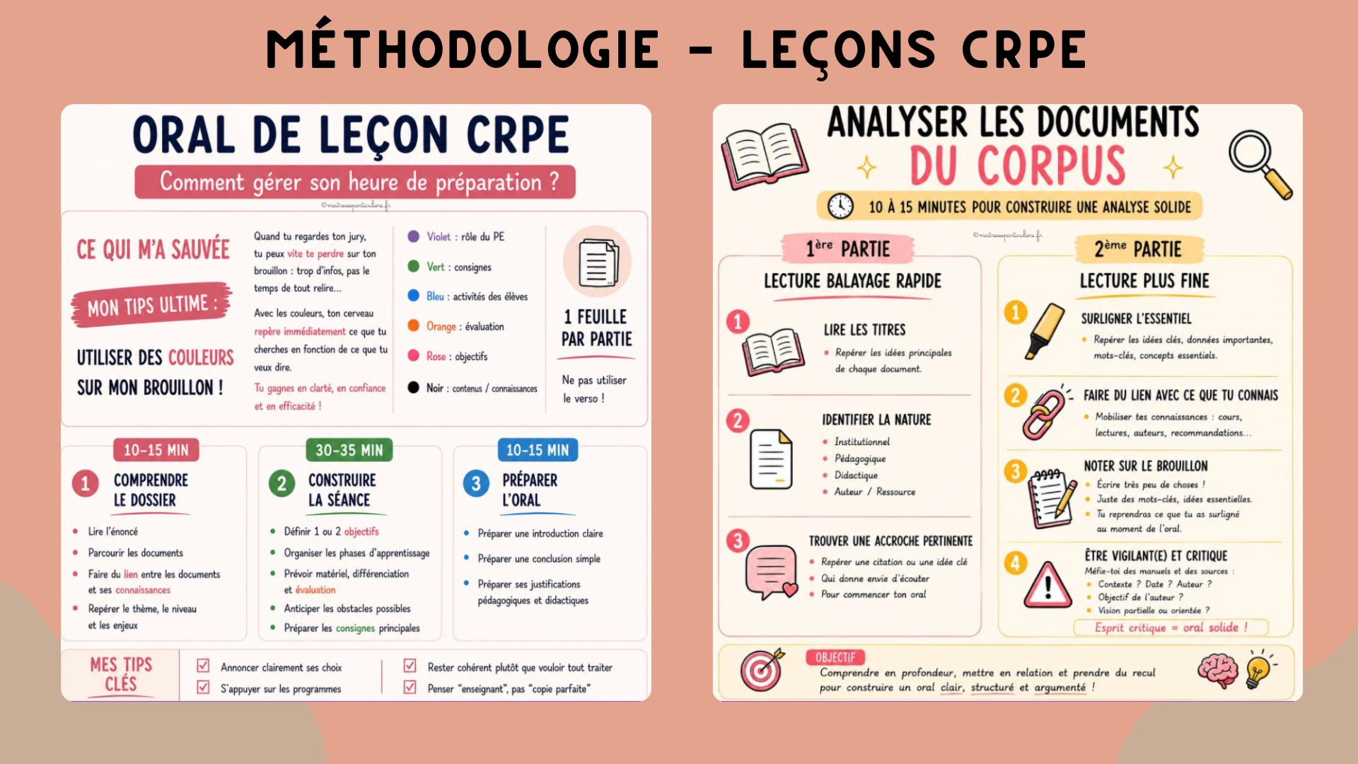 Méthodologie leçons