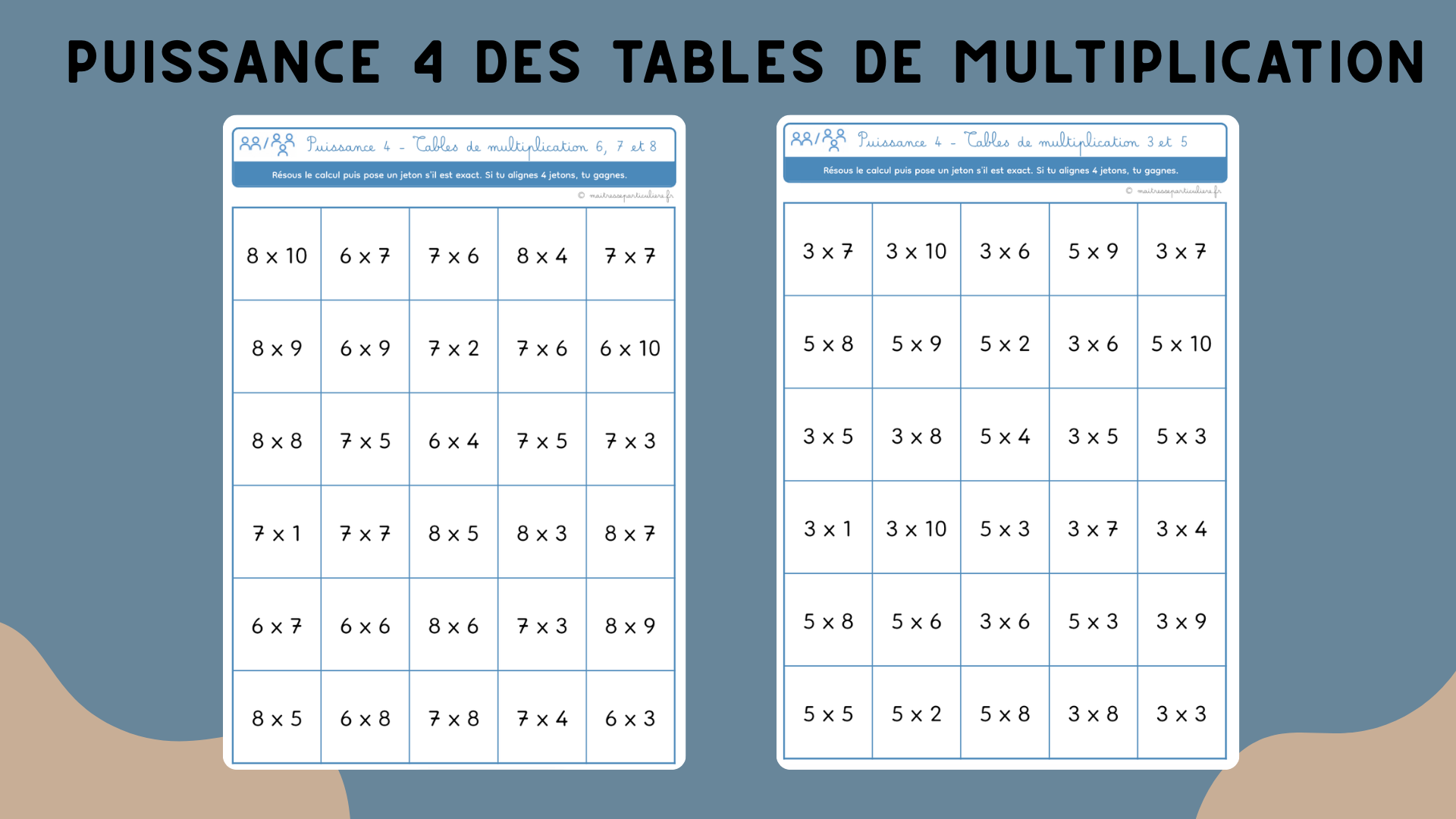 Puissance 4 - tables