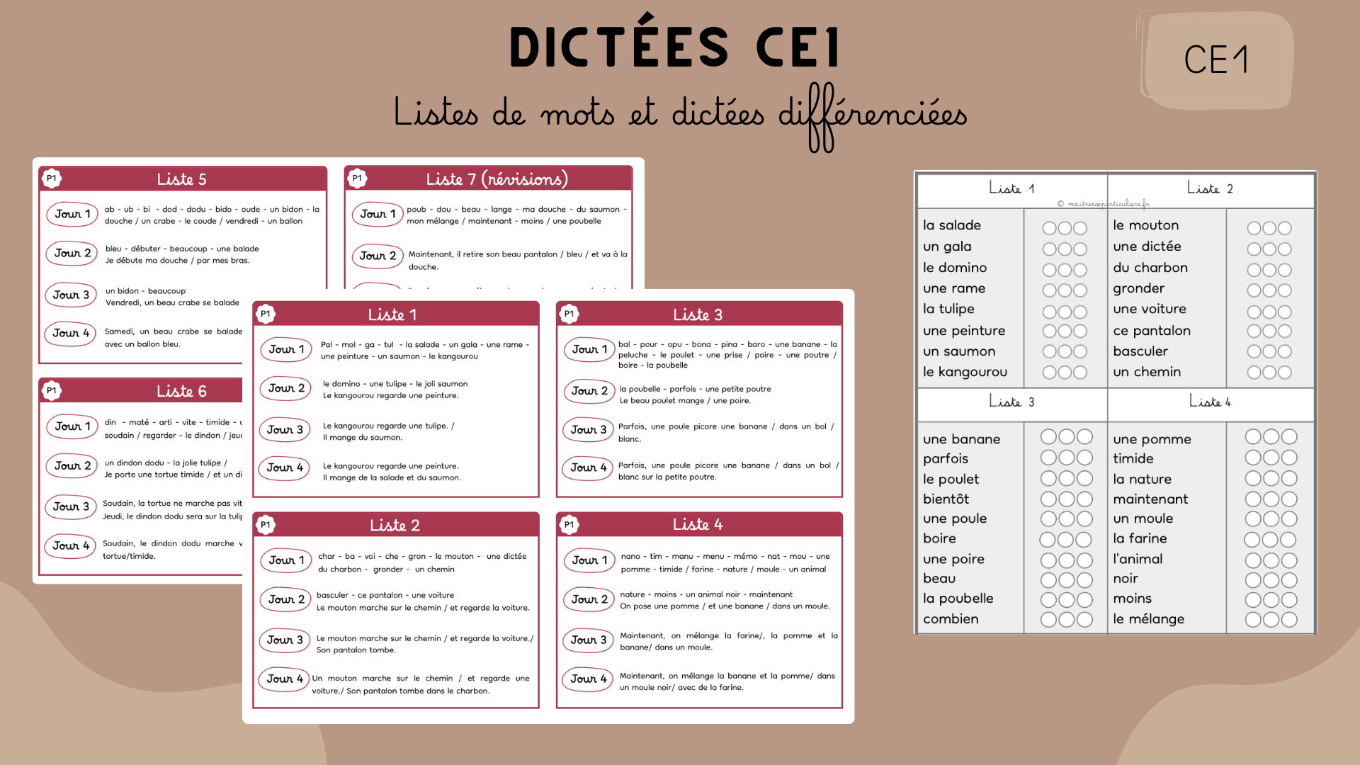 Les dictées CE1